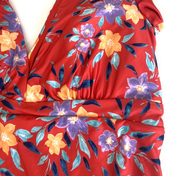 (B21) NEW ModCloth The Kelsie One-Piece Floral Swimsuit, Size Small, NWT - Picture 6 of 11